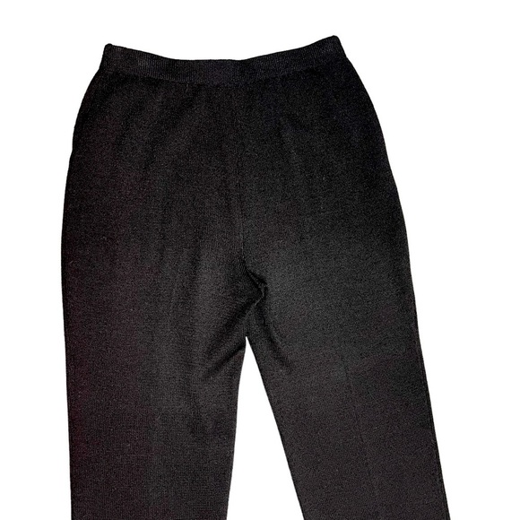 VTG St John Collection by Marie Gray Black 8 Pleated Santana Knit Pant in EUC - Picture 5 of 10